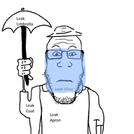 apron cap closed_mouth clothes hat holding_object leak stubble subvariant:neutralplier umbrella variant:markiplier_soyjak visor white_background // 800x800 // 140.5KB