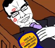 award casket closed_eyes closed_mouth clothes glasses hand kiss smile suit variant:chudjak // 682x603 // 459.8KB