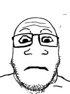 closed_mouth deformed glasses looking_at_you neutral soyjak stubble subvariant:neutralplier template variant:markiplier_soyjak // 600x800 // 31.1KB