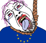 ack ack! crying cuck european_union faggot open_mouth pink_hair screaming troon variant:bernd white_background yellow_teeth // 768x719 // 60.8KB