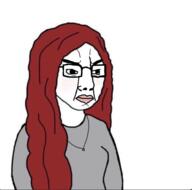 closed_mouth clothes female ginger long_hair red_hair side_profile variant:chudjak wifejack woman // 603x597 // 208.3KB