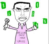 angry closed_mouth dollar ear glasses hair microphone millions_must_die money musician nicolae_guta romania sound soyjak subvariant:pol_face variant:chudjak video // 340x310, 15.1s // 618.4KB