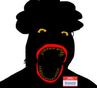afro big_lips black_skin hello_my_name_is_(sticker) nigger red_lips rotting_teeth trevor(user) vantablack variant:goopjak yellow_sclera // 800x730 // 17.3KB
