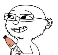 beard glasses grin holding_object remastered soy soylent variant:mintson // 566x540 // 15.9KB