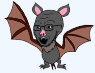 animal bat batman china ear fangs full_body fur glasses open_mouth series:animaljaks soup soyjak stubble tail variant:soyak wing // 1252x964 // 31.3KB