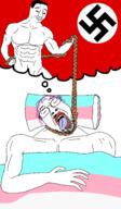 dream hand hanging muscles nazism sleeping soyjak swastika tranny variant:bernd variant:chudjak // 2062x3544 // 735.7KB