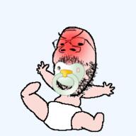 angry animated arm baby blush diaper foot full_body garbage_pail_kids glasses hand insane leg pacifier schizophrenia seizure small_eyes soyjak stubble tantrum transparent_background variant:gapejak white_skin // 265x265 // 158.2KB