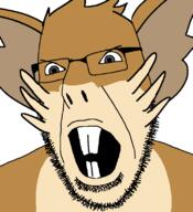 animal brown_fur glasses grey_eyes kanto pokemon rat raticate stubble teeth variant:cobson video_game // 721x789 // 70.3KB