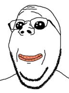 glasses lips oh_my_god_she_is_so_attractive smile soyjak stubble subvariant:wholesome_soyjak variant:gapejak // 600x800 // 19.4KB