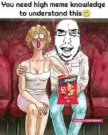 caption chips clothes facebook_moment glasses meme meta:low_resolution popcorners smile soyjak stubble variant:cobson // 201x251 // 115.4KB