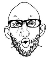 ear frown glasses open_mouth soyjak stubble variant:nojak // 443x523 // 33.8KB
