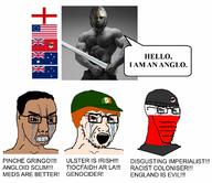 3soyjaks anglo antifa australia bloodshot_eyes brown_skin canada clenched_teeth clothes country crying england flag flag:australia flag:canada_royal_ensign flag:england flag:ireland flag:new_zealand flag:united_states_(1792) gigachad glasses hair hat ireland mask new_zealand open_mouth orange_hair soyjak speech_bubble stretched_mouth stubble sutton_hoo_helmet text variant:chudjak variant:soyak white_skin // 1252x1080 // 167.0KB