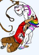 2soyjaks arm art bra ear flag full_body gay glasses hand leg lgbt makeup nazism open_mouth painting pol_(4chan) rope smile soyjak stubble swastika tranny variant:chudjak variant:impish_soyak_ears // 562x780 // 41.1KB