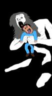 2soyjaks argentina arm art bloodshot_eyes cannibalism classical_art_parody clothes crying eating flag flag:argentina francisco_goya grey_hair hair hand holding_object leg long_hair open_mouth rope saturn_devouring_his_son soyjak strangling teeth tongue variant:bernd variant:gapejak // 1661x3051 // 137.7KB