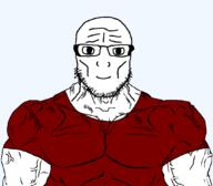 beard clothes glasses subvariant:lawrence subvariant:muscular_chud tshirt variant:chudjak // 1059x929 // 33.9KB