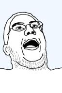 ear eyelashes glasses hair open_mouth soyjak variant:unknown // 375x564 // 11.0KB