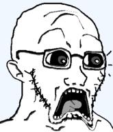 aliased bald glasses open_mouth scared shocked stubble subvariant:doctos template transparent_background variant:soyak // 331x385 // 9.7KB