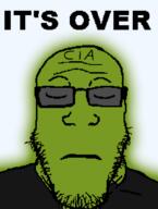 central_intelligence_agency closed_eyes closed_mouth clothes disappointed glasses glowie glowing green its_over soyjak stubble subvariant:neutralplier sunglasses text variant:markiplier_soyjak // 824x1092 // 56.6KB