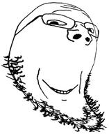 bald beard distorted glasses smile soyjak stubble subvariant:wholesome_soyjak teeth variant:gapejak white_background // 870x1062 // 192.1KB