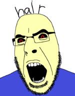 angry black_sclera dave_and_bambi do_you_accept friday_night_funkin' glasses hair open_mouth red_eyes soyjak stubble variant:cobson video_game yellow_skin // 721x920 // 12.7KB