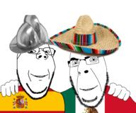 2soyjaks conquistador country flag friendship mexican_flag mexico morion sombrero spain spanish spanish_empire spanish_flag variant:cobson // 1920x1600 // 11.7MB