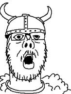 bald beard coat eyes fur glasses helmet horn mustache nordic nose side_profile stubble surprised variant:a24_slowburn_soyjak viking viking_helmet // 222x292 // 6.0KB