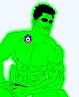 central_intelligence_agency federal_bureau_of_investigation gigachad glasses glowie glowing glownigger green hair meta:template sit sitting sunglasses variant:giga // 1080x1331 // 101.8KB