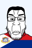 animal bird closed_mouth eagle flag flag:sint_maarten glasses hair latin_text lips merge netherlands neutral sint_maarten soyjak stubble subvariant:chudplier text transparent transparent_background variant:chudjak variant:markiplier_soyjak // 600x900 // 50.7KB