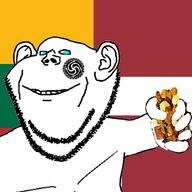 arm blue_eyes country ear flag flag:latvia flag:lithuania hand holding_object latvia lithuania merge smile soyjak stubble tattoo variant:feraljak variant:impish_soyak_ears // 700x700 // 139.0KB