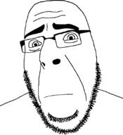 closed_mouth disappointed glasses soyjak stubble template variant:cobson // 775x849 // 32.6KB