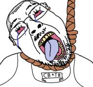 bloodshot_eyes chester_bennington crying dead flag glasses hair hanging linkin_park mustache open_mouth piercings rope soyjak stubble suicide template tongue tranny variant:bernd yellow_teeth // 768x719 // 33.8KB