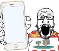 arm canada clothes country flag glasses hand holding_object holding_phone iphone open_mouth phone prince_edward_island soyjak stubble subvariant:phoneplier subvariant:phoneplier_vertical template tshirt variant:markiplier_soyjak // 2160x1884 // 1.3MB