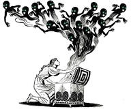 arm black_skin glowing glowing_eyes greece green_eyes hand inverted multiple_soyjaks mythology open_mouth pandora_box soyjak stubble thougher variant:soyak // 1200x997 // 274.0KB