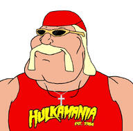 bandana buff cross glasses hulk_hogan meta:featured mustache red_shirt smile subvariant:mexiaryan sunglasses text variant:meximutt wrestling // 886x872 // 137.2KB
