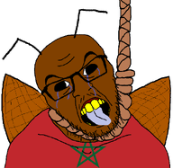 ack artist:chauvin brown_skin bug cockroach crying flag:morocco purple_tongue rope suicide variant:feraljak yellow_teeth // 622x607 // 49.9KB