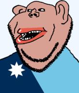 amerimutt black_sclera brown_skin clothes ear flag flag:minnesota hair lips minnesota mutt open_mouth soyjak star_(symbol) state stubble subvariant:impish_amerimutt transparent_background united_states variant:impish_soyak_ears // 685x800 // 31.0KB