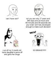 arm babyjak beard glasses gynaecomastia nas:wojak ominous open_mouth pacifier smile soyjak stubble subvariant:hornyson subvariant:soyak_(irritated) subvariant:waow subvariant:wewjak text variant:cobson variant:gapejak variant:soyak waow white_skin wojak // 2813x3024 // 1.1MB