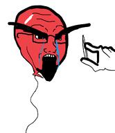 angry balloon crying glasses hand needle objectsoy open_mouth soyjak variant:soyak // 1129x1302 // 88.1KB