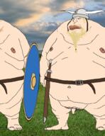 ancient angry animated badass bald battle big_lips closed_mouth double_chin ext=gif fat fighting full_body fupa germany grass gynaecomastia large looking_to_the_left morbidly_obese multiple_soyjaks naked navel nipple no_color obese penis personal_army personal_army_recruitment_centre pubic_hair remastered shield standing subvariant:beast subvariant:endmutt subvariant:morbidmutt sword template tiny_penis transparent_background variant:meximutt video warrior // 800x1037 // 26.5MB