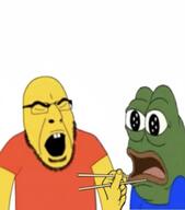 amphibian asia asian chopsticks eating frog hand nas:pepe pepe_the_frog scared variant:cobson white_background // 960x1088 // 582.7KB