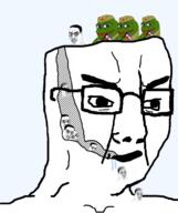 amphibian angry barbara_pit bloodshot_eyes brainlet communism crying cuck_pit drool execution falling frog glasses hair motion_blur multiple_soyjaks nas:pepe pepe_the_frog shaking smug soldier soyjak star stubble variant:chudjak yugoslavia // 645x770 // 108.1KB