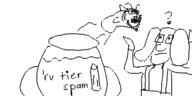 dog fish glasses janny oekaki open_mouth soyjak stubble text variant:unknown // 500x250 // 20.3KB