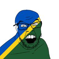 angry country flag glasses jacksepticeye looking_at_you mustache open_mouth solomon_islands soyjak stubble teeth variant:feraljak youtube // 1500x1500 // 30.9KB