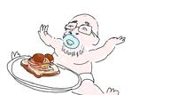 baby babyjak bald caca doll drawfag ear eyebrows food gartic_phone glasses hungry meatballs pacifier spaghetti stubble subvariant:babyjak variant:gapejak white_background white_skin yummer yummy // 758x424 // 82.4KB