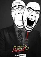 amc beard better_call_saul glasses he_will_always_be_a_gem mask meta:not_oc sad saul_goodman smile variant:cobson // 713x1000 // 622.9KB