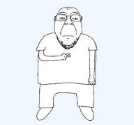 arm closed_mouth clothes eyebrows full_body glasses hand soyjak stubble subvariant:unbotheredchud template transparent_background variant:bernd // 1333x1249 // 54.5KB