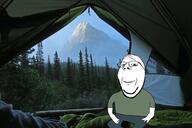 mountain nature sitting subvariant:wholesome_soyjak tent variant:gapejak // 1995x1330 // 1.5MB