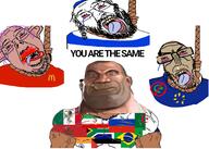 3soyjaks amerimutt anti_euro anti_mutt brazil brics european_union flag:algeria flag:brazil flag:european_union flag:india flag:iran flag:israel flag:mexico flag:morocco flag:palestine flag:russia hanging india israel jewish_nose mcdonalds meta:tagme mge russia soldier_(team_fortress_2) soyjak subvariant:euromutt suicide team_fortress_2 variant:bernd variant:markiplier_soyjak you're_the_same // 1649x1173 // 912.0KB