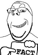 dreamworks fact glasses holding_object smug soyjak stubble subvariant:wholesome_soyjak variant:gapejak // 775x1127 // 26.5KB