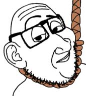 alternate closed_mouth ear eyebrows glasses hanging lips megamind redraw rope smile smug soyjak stubble suicide template variant:smugjak // 429x483 // 88.1KB